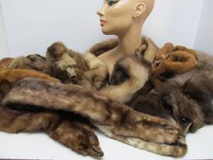 LARGE Lot of Genuine Mink Pelts Scarves etc