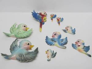 Great Collection of Vintage 1950s LEFTON &amp other Anthropomorphic Ceramic Birds