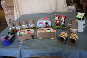 Seed starter Pots, bird houses, and...
