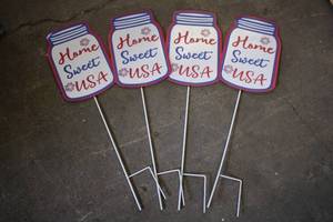 Home Sweet USA signs...