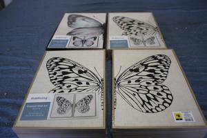 4 Sets of Framed Butterfly Wall Art...