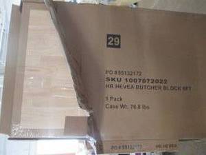 6 ft. L x 25 in. D Unfinished Hevea...