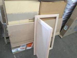 Corner sink base cabinet, solid woo...