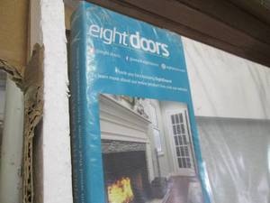 Eight doors wood and glass interior...