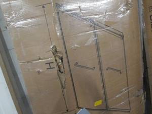 Sliding tempered glass shower door...