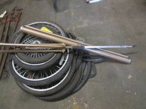 Bike tires, tubes and a projector s...