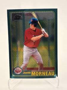 2001 Topps Chrome Justin Morneau Rookie Card Minnesota Twins