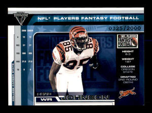 2001 Pacific Private Stock Titanium - Nfl Players Fantasy Football Chad Johnson Rookie 2000 (RC)