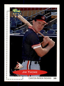 1991 Classic Best Jim Thome Minor League Pre-Rookie Card MLB and Minnesota Twins Legend