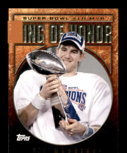 2008 Topps Eli Manning Ring of Honor Super Bowl MVP Card Insert