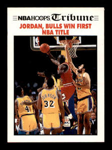 1991 NBA Hoops Tribune Michael Jordan Bulls Win First NBA Title