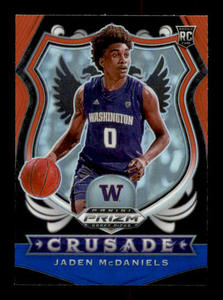 2020-21 Panini Prizm Draft Picks - Crusade Jaden McDaniels #91 Red White & Blue Prizm (RC) Rookie Card