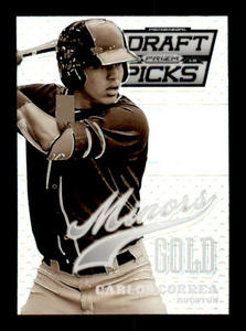 2013 Panini Prizm Perennial Draft Picks - Minors Gold Carlos Correa #6 (RC) Rookie Card