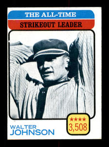 1973 Topps - All-Time Leaders Walter Johnson #478