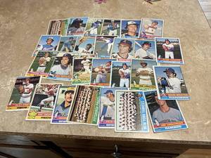 1976 Topps Vintage Baseball Card Lot, Mostly Poor Condition