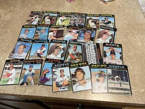 1971 Topps Vintage Baseball Card, Mostly Poor Condition