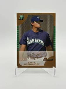 2005 Bowman Gold Parallel Felix Hernandez Rookie Card