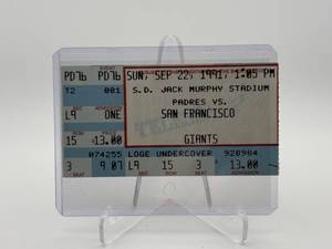 Baseball Game Ticket