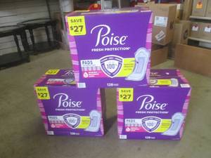 (EC1) 3 Boxes of 128 Poise Fresh Pr...