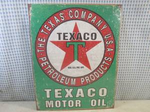 (G-1) Texaco Motor Oil Tin Sign 16...