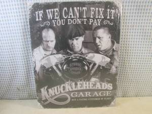 (G-1) Knuckleheads Garage Tin Sign ...
