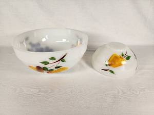 Fire-King Oven Ware Bowls with Fruit Design