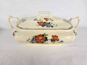 Limoges China Golden Glow Covered Dish