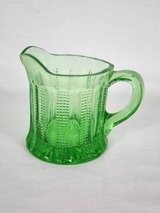 Green Glass Pitcher - 3 12