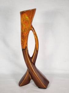 Mid-Century Modern Ceramic Vase with Abstract Design