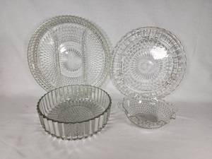 Glass Serving Bowls and Platters Set