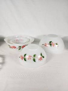 Fire-King Vintage Milk Glass Mixing Bowls and Bakeware