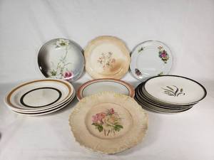 Vintage Mixed China Plate Collection - Shenango, Marcrest, Carrigaline