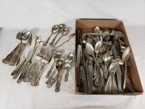 Vintage Silverware Lot including Fairfield Silver Plate, W Rogers & Son, and Rogers Nickel Silver