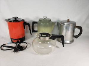 West Bend and Comet Coffee Percolators and Hot Pot