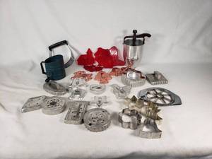 Lot of Vintage Kitchen Utensils and Cookie Cutters
