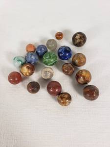 Vintage Marbles Including Swirls and Aggies