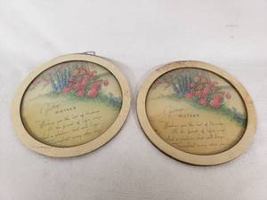 Vintage Floral Mother Poem Wall Plaques Set