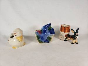 Royal Copley and Made in Japan Ceramic Figurines and Planters