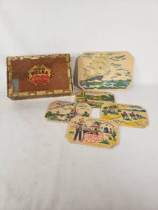 Flor de Melba Cigar Box with Hector Direct Service Cards and Illustrations