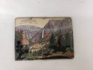 Rare Cosmos Elevator Co. MN Advertising Memorabilia - Yosemite Falls Silhouette Art with Horses and Riders