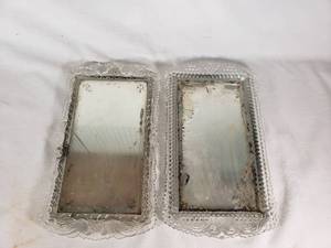 Vintage Decorative Glass Mirrors with Ornate Edging