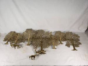 Brass Forest Wall Art with Deer Approx 37