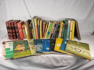 Collection of Vintage Educational Books and Textbooks