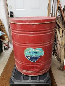 Morrell Snow Cap Pure Lard 120 lbs Metal Drum 20 Tall