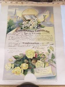 Confirmation Certificate Published by Jennings & Graham, Cincinnati, Ohio 1912