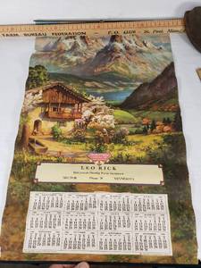 International Harvester 1940 Calendar Featuring Scenic Art Leo Rick McCormick-Deering Hector Minnesota