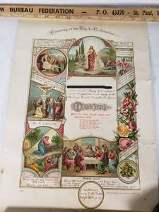 Religious Confirmation Certificate with Biblical Illustrations - 1903