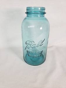 Ball Perfect Mason Jar 1 Quart Blue Glass Jar Mold 9