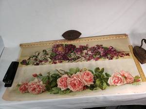 Paul de Longpre and Mary Hart Floral Yard Long Prints - items at edges not included