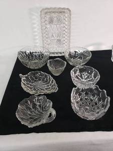 Cut Glass Bowls and Tray